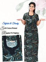 New Regular Fit Cotton Printed Nighties