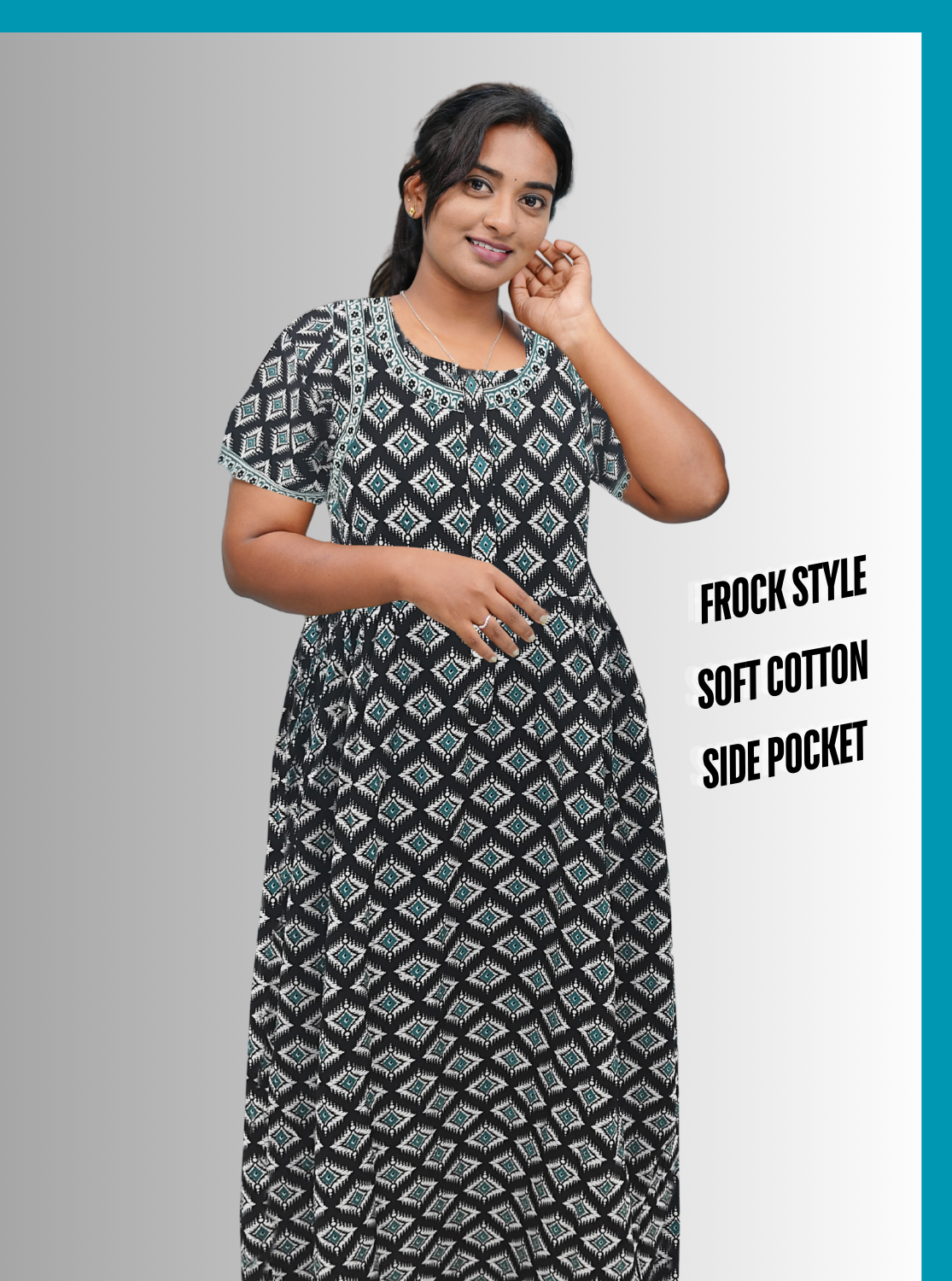 Cotton FROCK Model Casual Wear Nighties | Stylish Pleated Frock Style | Multipurpose Nighties | Pregnancy Wear | Pleated Model | Stylish Nighties for Stylish Women (MW)