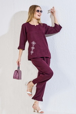 MANGAI Premium Cotton Printed Night Suits | Stylish Print's All Over | Top & Bottom Set | 3/4 Sleeve | Trendy Night Suits for Stylish Women's (MLNS)
