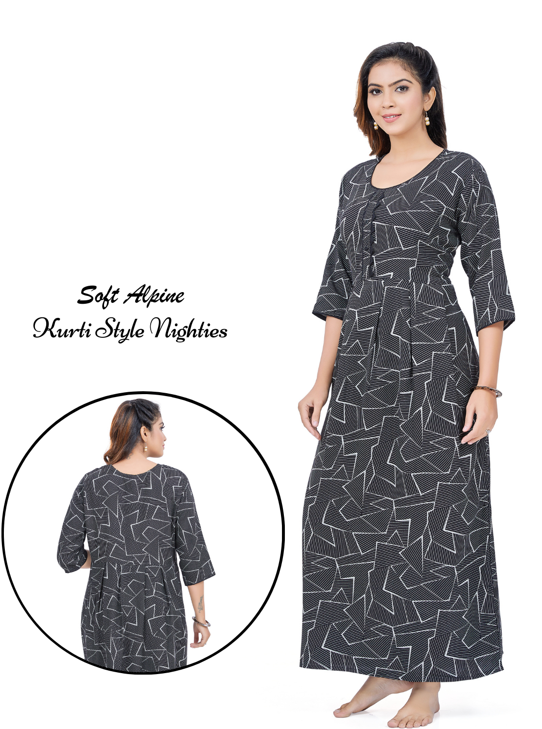 Fresh Arrivals Alpine KURTI Style | Beautiful Stylish KURTI Model | Long Sleeve |Fresh Collection's for Stylish Women's (MKA- 3/4)