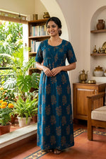 MANGAI Cotton Printed Pleated Model Half Sleeve 3XL Size Nighties (3PZ)