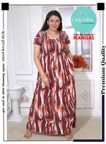 New Arrivals MANGAI Premium RAYON Smokey Nighty | Beautiful Pleated Design | Side Pocket | Stylish Nighty for Trendy Women's | Your Perfect Nightwear Collection's (RYS)