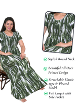 New Arrivals MANGAI Premium RAYON Smokey Nighty | Beautiful Pleated Design | Side Pocket | Stylish Nighty for Trendy Women's | Your Perfect Nightwear Collection's (RYS)