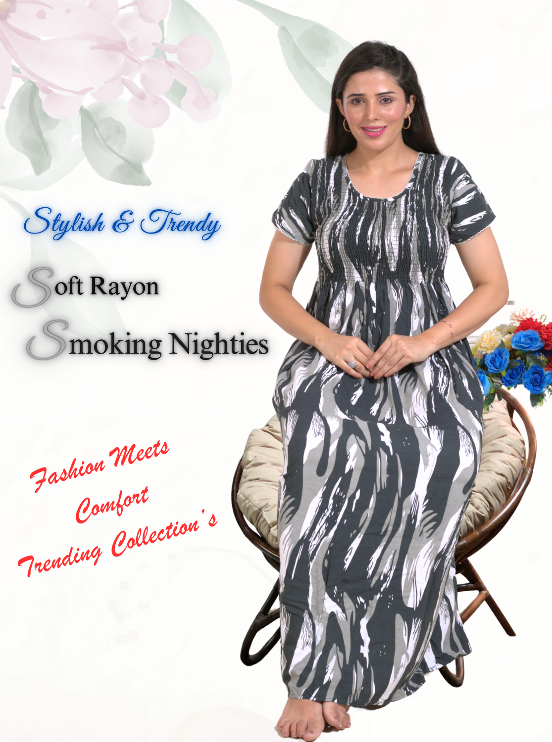 Premium RAYON Smokey Nighty