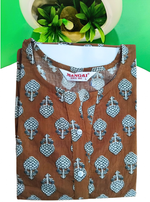 Cotton Gathering Frock for Summer Arrivals | Side Pocket | Button Closed | Elegant Casual Night Wear for Trendy Women's (CFK)