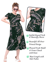 Rayon MAXI Length FROCK Model Nighties | Butterfly Sleeve's | Pleated Frock Style | Updated Collection's (FRK-H)