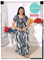 New Arrivals MANGAI Premium RAYON Smokey Nighty | Beautiful Pleated Design | Side Pocket | Stylish Nighty for Trendy Women's | Your Perfect Nightwear Collection's (RYS)