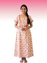 Cotton FROCK Model Casual Wear Nighties | Stylish Pleated Frock Style | Multipurpose Nighties | Pregnancy Wear | Pleated Model | Stylish Nighties for Stylish Women (PWC)