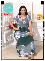 New Arrivals MANGAI Premium RAYON Smokey Nighty | Beautiful Pleated Design | Side Pocket | Stylish Nighty for Trendy Women's | Your Perfect Nightwear Collection's (RYS)