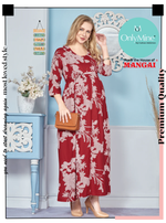 New ArrivalsONLY MINE Premium 4-IN-ONE Mom's Wear - Soft & Smooth Rayon | Maternity | Feeding | Long Frock | Casual Wear for Pregnancy Women's (4-IN-ONE-LFRK)