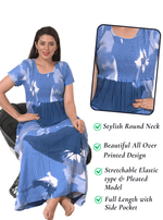 New Arrivals MANGAI Premium RAYON Smokey Nighty | Beautiful Pleated Design | Side Pocket | Stylish Nighty for Trendy Women's | Your Perfect Nightwear Collection's (RYS)