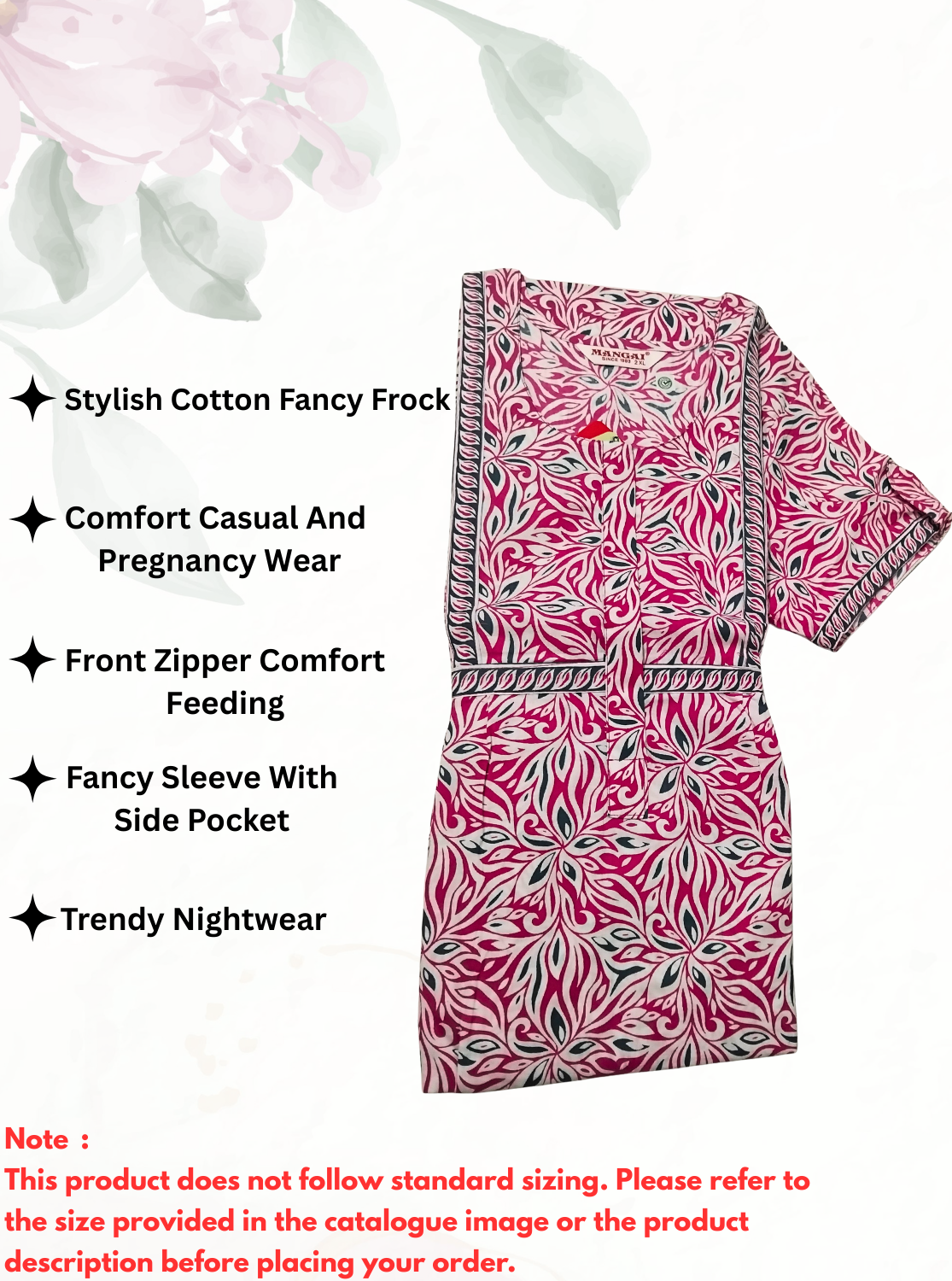 Cotton FROCK Model Casual Wear Nighties | Stylish Pleated Frock Style | Multipurpose Nighties | Pregnancy Wear | Pleated Model | Stylish Nighties for Stylish Women (PWC)