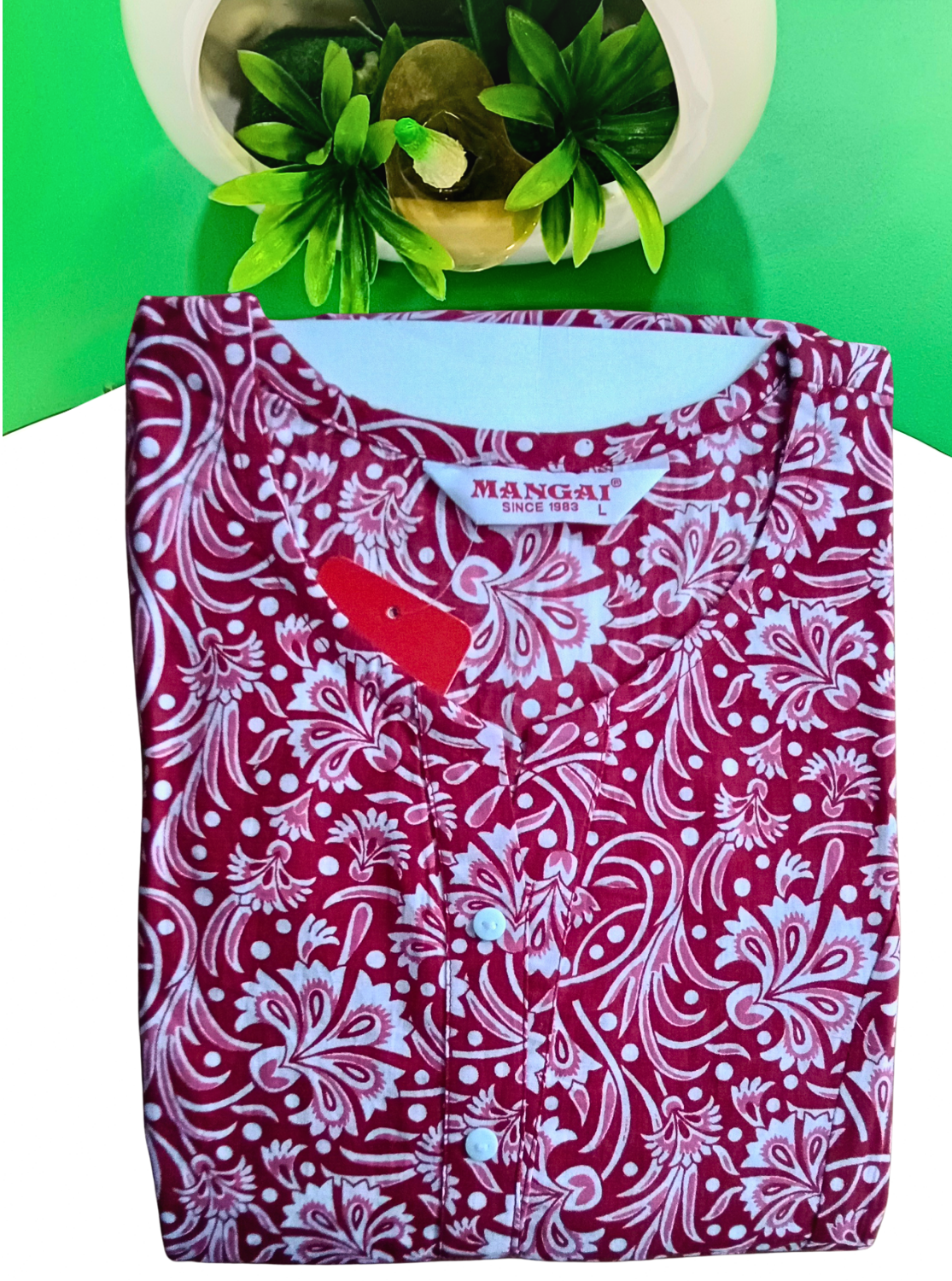 Cotton Gathering Frock for Summer Arrivals | Side Pocket | Button Closed | Elegant Casual Night Wear for Trendy Women's (CFK)