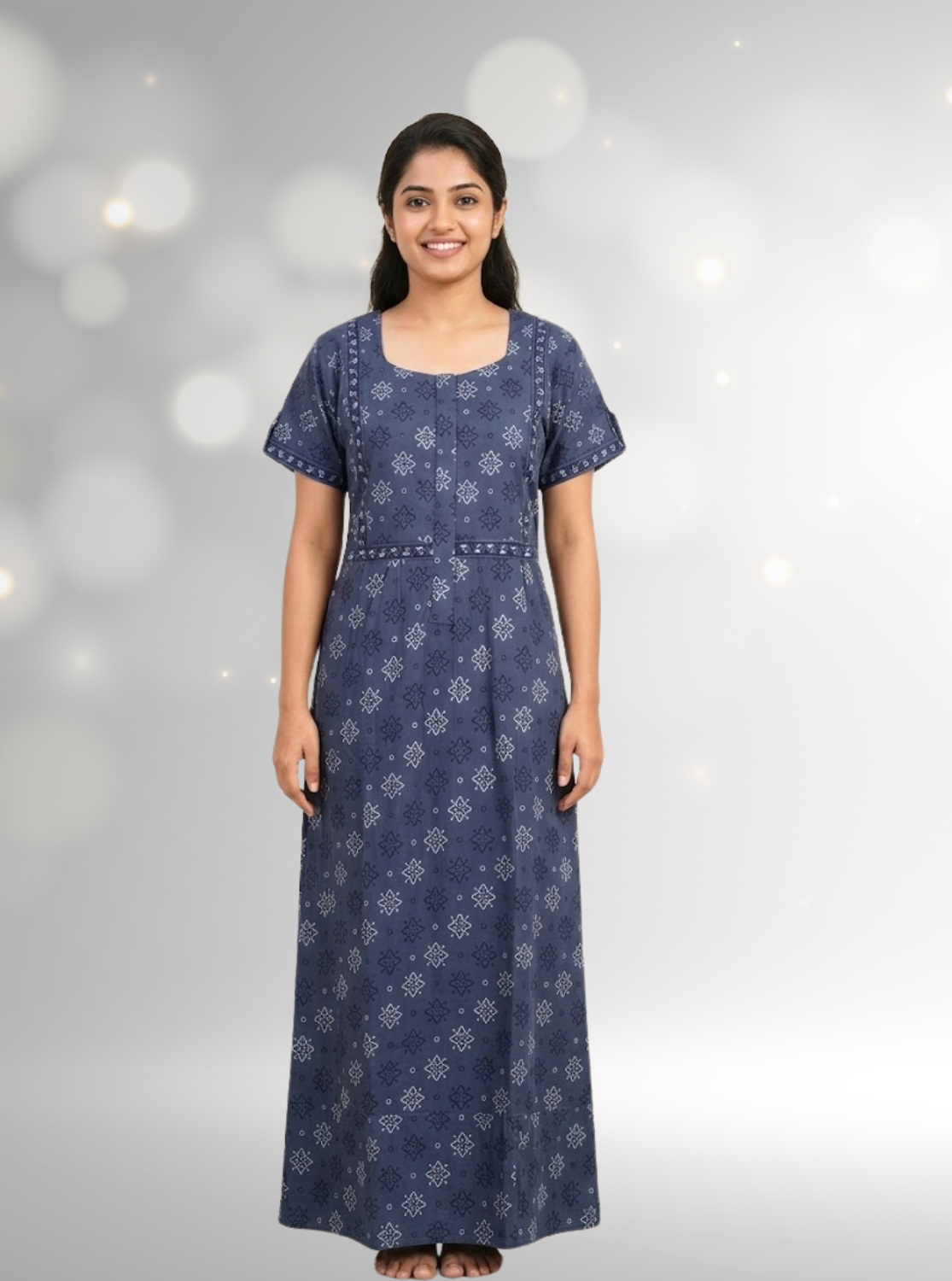 Cotton FROCK Model Casual Wear Nighties | Stylish Pleated Frock Style | Multipurpose Nighties | Pregnancy Wear | Pleated Model | Stylish Nighties for Stylish Women (PWC)