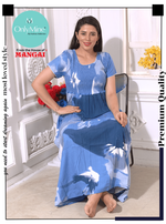 New Arrivals MANGAI Premium RAYON Smokey Nighty | Beautiful Pleated Design | Side Pocket | Stylish Nighty for Trendy Women's | Your Perfect Nightwear Collection's (RYS)