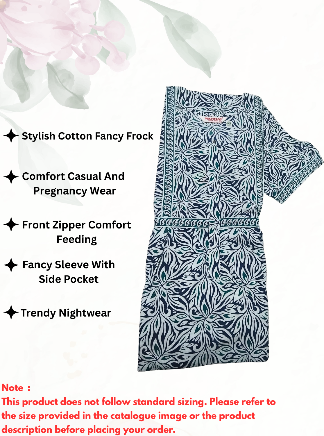 Cotton FROCK Model Casual Wear Nighties | Stylish Pleated Frock Style | Multipurpose Nighties | Pregnancy Wear | Pleated Model | Stylish Nighties for Stylish Women (PWC)