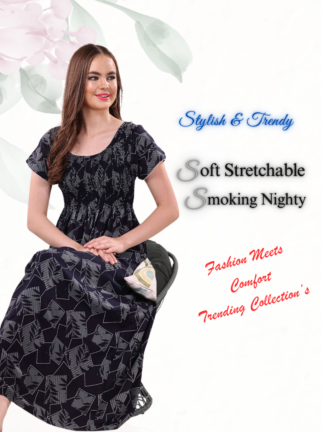 MANGAI Premium RAYON Smokey Nighty