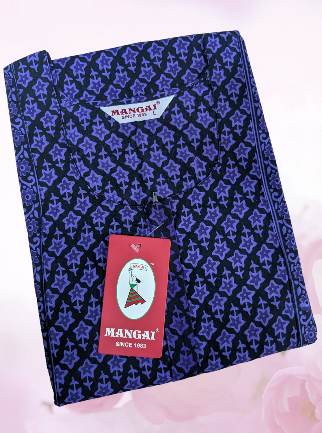 New MANGAI Cotton Printed Maternity Wear for Pregnancy Women's | Soft Cotton | Above Knee Length Covered | Front Open Zipper| Beautiful Printed Maternity Wear