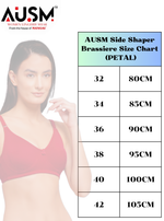 AUSM PETAL - Side Shaper Brassiere | Soft Outer Elastic | Superior Quality | Perfect Fit Shaper Brassiere's (PETAL)