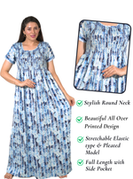 New Arrivals MANGAI Premium RAYON Smokey Nighty | Beautiful Pleated Design | Side Pocket | Stylish Nighty for Trendy Women's | Your Perfect Nightwear Collection's (RYS)