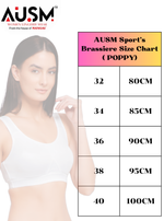 Poppy - Sports Brassiere | Perfect Sports Brassiere | Bottom Elastic | Broad Strap Gives Less Pressure on Shoulder (POPPY)