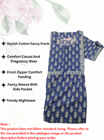 MANGAI Premium Casual Wear Cotton FROCK Model Nighties | Stylish Pleated Frock Style | Multipurpose Nighties | Casual & Pregnancy Wear | Pleated Model | Stylish Nighties for Stylish Women (MW)