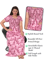 New Arrivals MANGAI Premium RAYON Smokey Nighty | Beautiful Pleated Design | Side Pocket | Stylish Nighty for Trendy Women's | Your Perfect Nightwear Collection's (RYS)