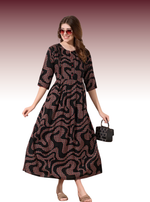 Alpine KURTI Style | Beautiful Stylish KURTI Model | Long 3/4 Sleeve & Side Pocket | Fresh Collection's for Stylish Women's (AK-3/4)