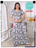 New Arrivals MANGAI Premium RAYON Smokey Nighty | Beautiful Pleated Design | Side Pocket | Stylish Nighty for Trendy Women's | Your Perfect Nightwear Collection's (RYS)