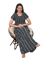 New Arrivals MANGAI Premium RAYON Smokey Nighty | Beautiful Pleated Design | Side Pocket | Stylish Nighty for Trendy Women's | Your Perfect Nightwear Collection's (RYS)