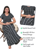 New Arrivals MANGAI Premium RAYON Smokey Nighty | Beautiful Pleated Design | Side Pocket | Stylish Nighty for Trendy Women's | Your Perfect Nightwear Collection's (RYS)