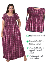 New Arrivals MANGAI Premium RAYON Smokey Nighty | Beautiful Pleated Design | Side Pocket | Stylish Nighty for Trendy Women's | Your Perfect Nightwear Collection's (RYS)