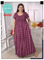 New Arrivals MANGAI Premium RAYON Smokey Nighty | Beautiful Pleated Design | Side Pocket | Stylish Nighty for Trendy Women's | Your Perfect Nightwear Collection's (RYS)