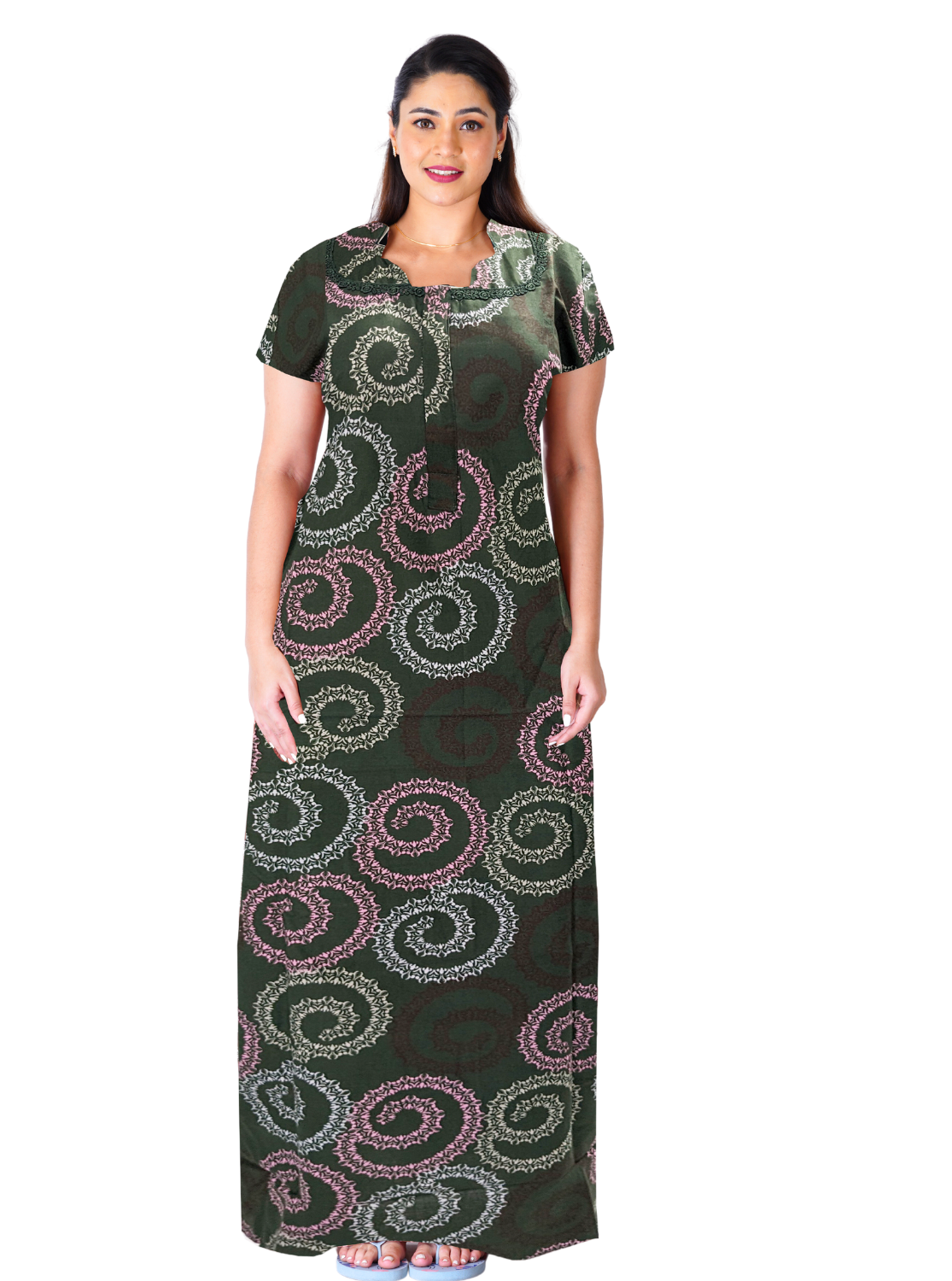 New Arrivals MANGAI Premium Cotton Printed Nighties- All Over Printed Stylish Nightwear for Stylish Women | Updated Design's