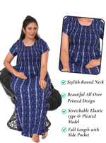 New Arrivals MANGAI Premium RAYON Smokey Nighty | Beautiful Pleated Design | Side Pocket | Stylish Nighty for Trendy Women's | Your Perfect Nightwear Collection's (RYS)