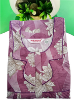 MANGAI Premium Cotton Printed Pleated Model Half Sleeve 4XL Size Nighties - Fancy Neck | With Side Pocket |Shrinkage Free Nighties | Trendy Collection's for Stylish Women's (4PZ)