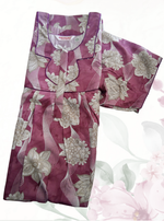 MANGAI Premium Cotton Printed Pleated Model Half Sleeve 4XL Size Nighties - Fancy Neck | With Side Pocket |Shrinkage Free Nighties | Trendy Collection's for Stylish Women's (4PZ)