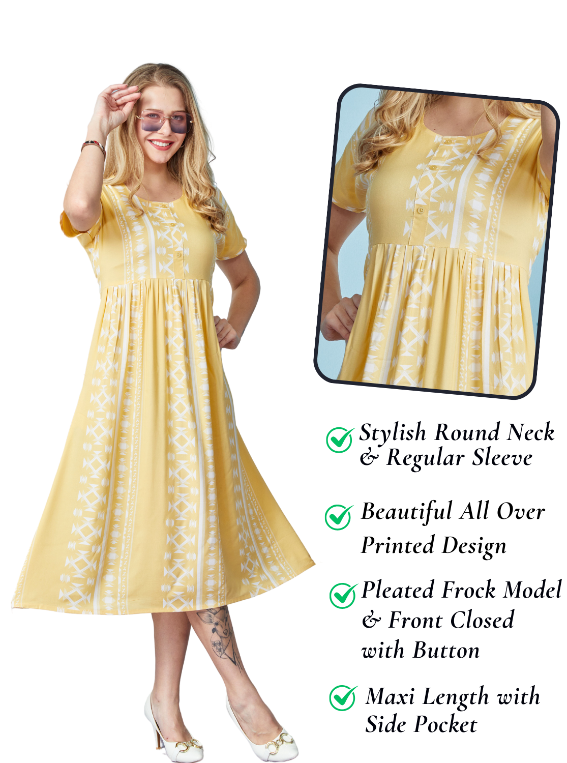 MAXI Length FROCK Model Nighties