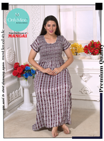 New Arrivals MANGAI Premium RAYON Smokey Nighty | Beautiful Pleated Design | Side Pocket | Stylish Nighty for Trendy Women's | Your Perfect Nightwear Collection's (RYS)