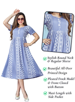 Rayon MAXI Length FROCK Model Nighties | Regular Sleeve's | Pleated Frock Style | Updated Collection's (FRK-H)