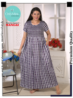 New Arrivals MANGAI Premium RAYON Smokey Nighty | Beautiful Pleated Design | Side Pocket | Stylish Nighty for Trendy Women's | Your Perfect Nightwear Collection's (RYS)