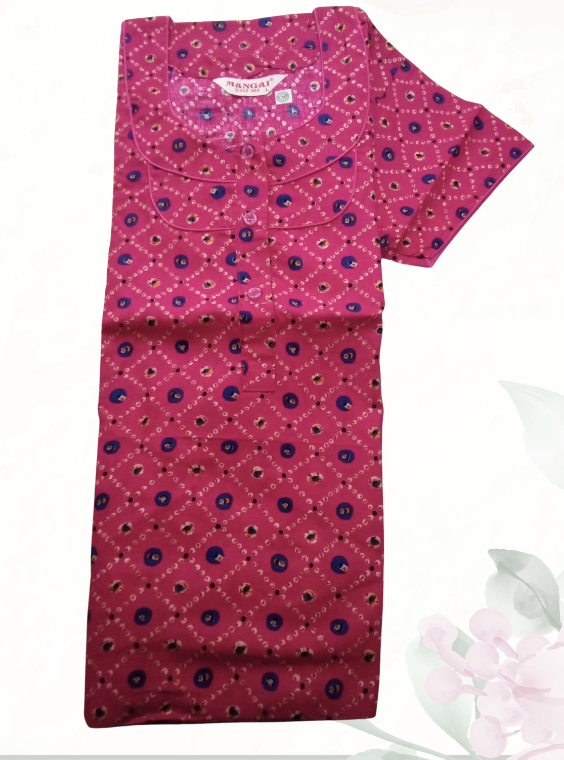 MANGAI New Regular Fit Cotton PrintedNighties - All Over Printed Stylish Nightwear for Stylish Women | Beautiful Nighties for Stylish Women's (ATR)