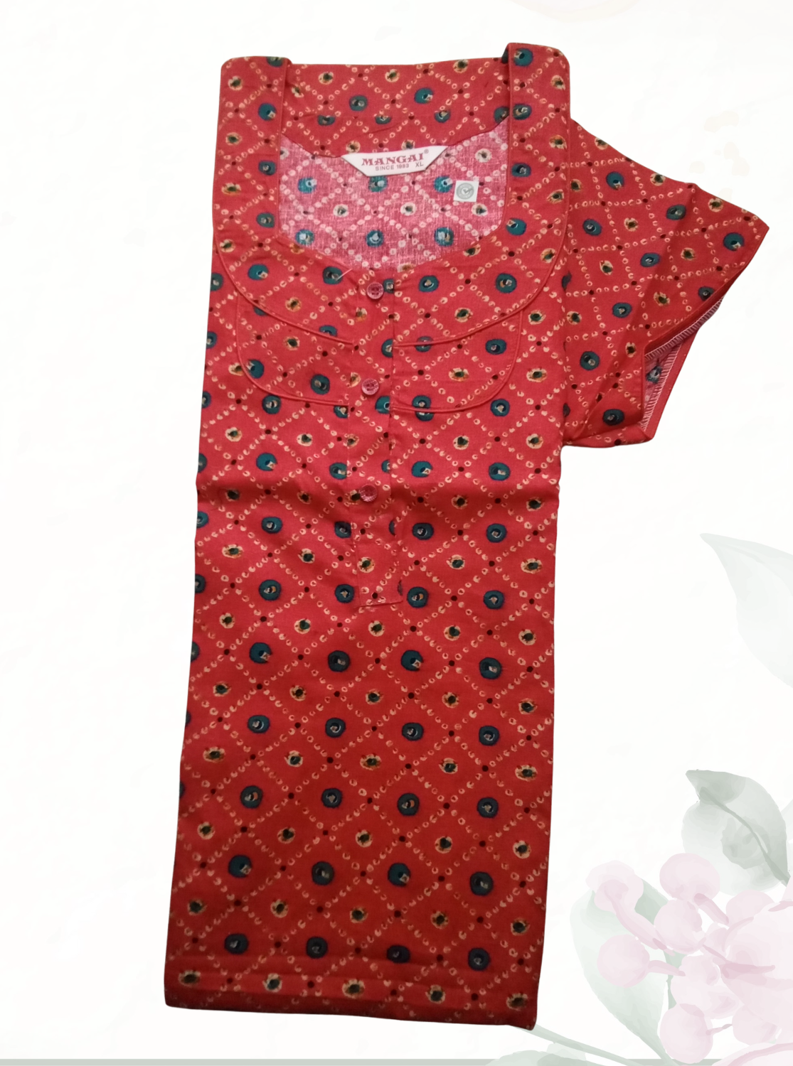 MANGAI New Regular Fit Cotton PrintedNighties - All Over Printed Stylish Nightwear for Stylish Women | Beautiful Nighties for Stylish Women's (ATR)