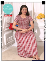 New Arrivals MANGAI Premium RAYON Smokey Nighty | Beautiful Pleated Design | Side Pocket | Stylish Nighty for Trendy Women's | Your Perfect Nightwear Collection's (RYS)