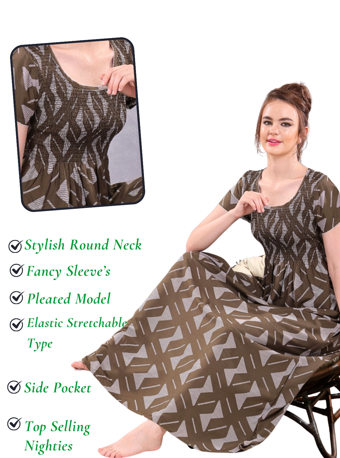 Stylish Nighty for Trendy Women's