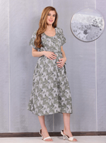 Fresh Arrivals ONLY MINE Premium 4-IN-ONE Floral Print Mom's Wear | Stylish Maxi Moms Wear | Invisible Feeding Zipper | Perfect Pregnancy Wear (MAXI 4-IN-ONE)