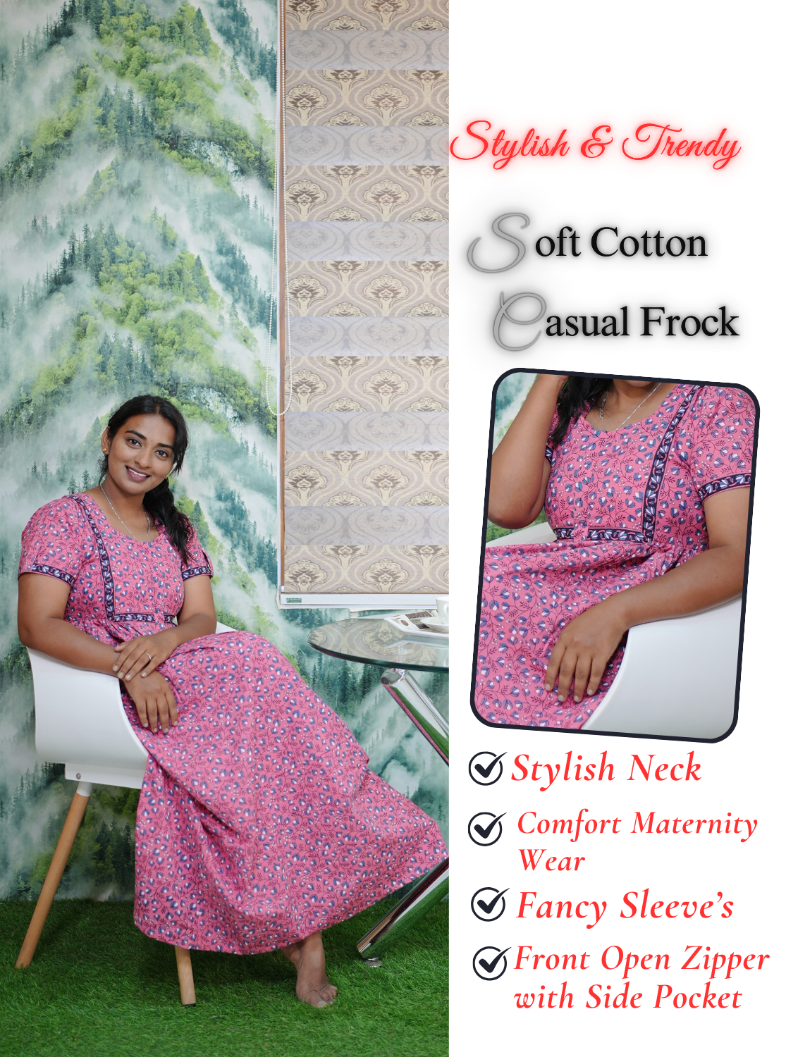 Cotton Frock Model Nighties