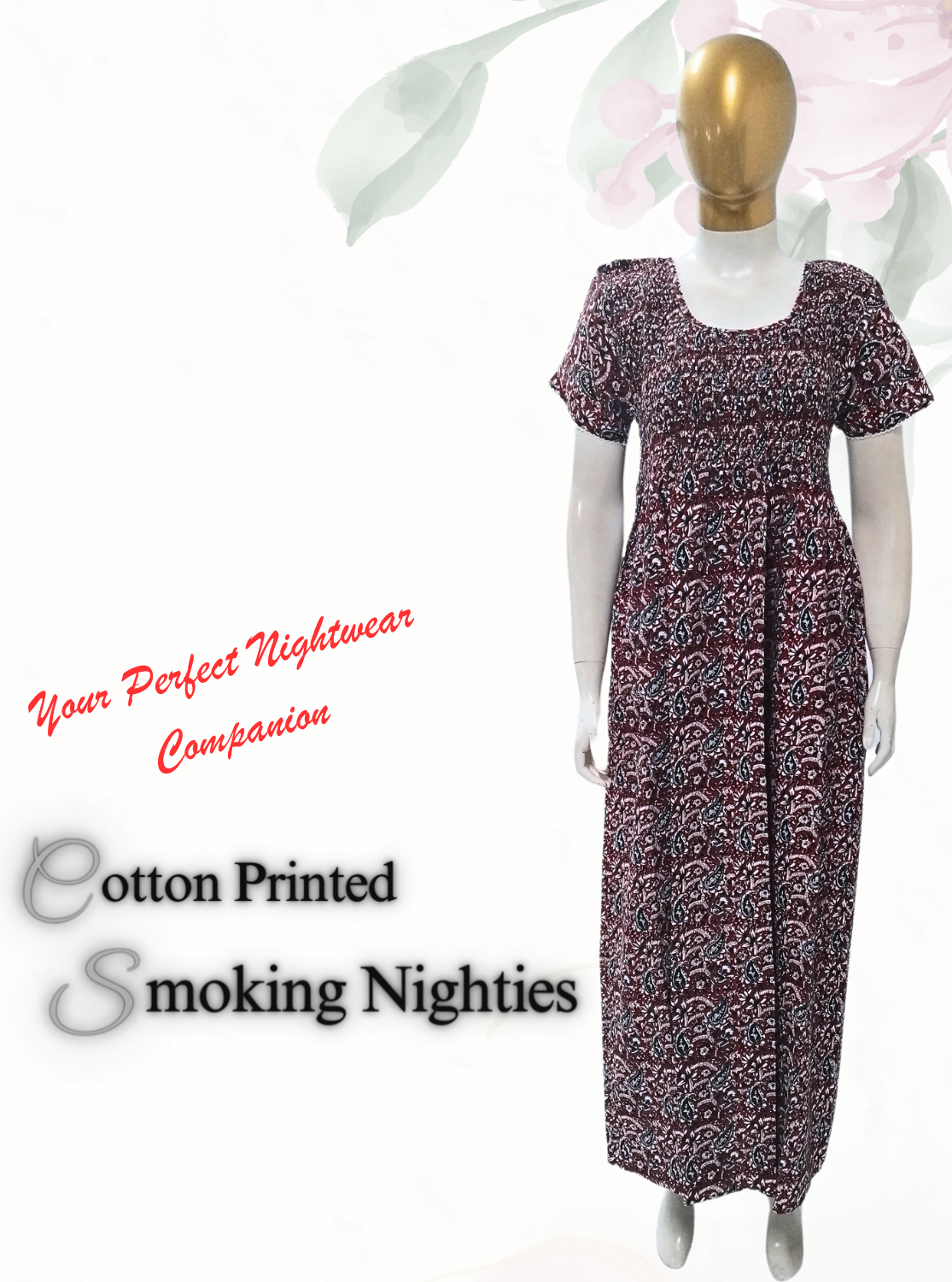 Premium Cotton Smokey Nighties Online