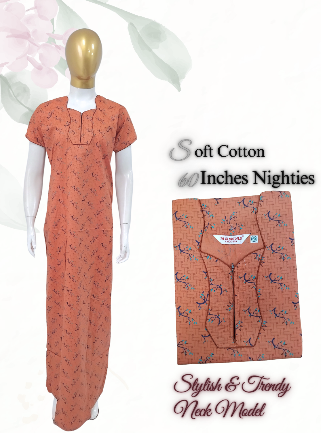 Premium Cotton 60Inch Nighties Online