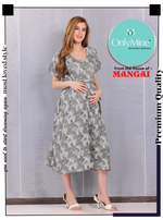 Fresh Arrivals ONLY MINE Premium 4-IN-ONE Floral Print Mom's Wear | Stylish Maxi Moms Wear | Invisible Feeding Zipper | Perfect Pregnancy Wear (MAXI 4-IN-ONE)